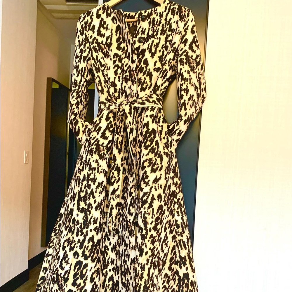 Belted Leopard trench coat, or a coat-dress with pockets